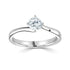 Platinum Four Claw Twist Round Diamond Solitaire Ring - Robert Anthony Jewellers, Edinburgh