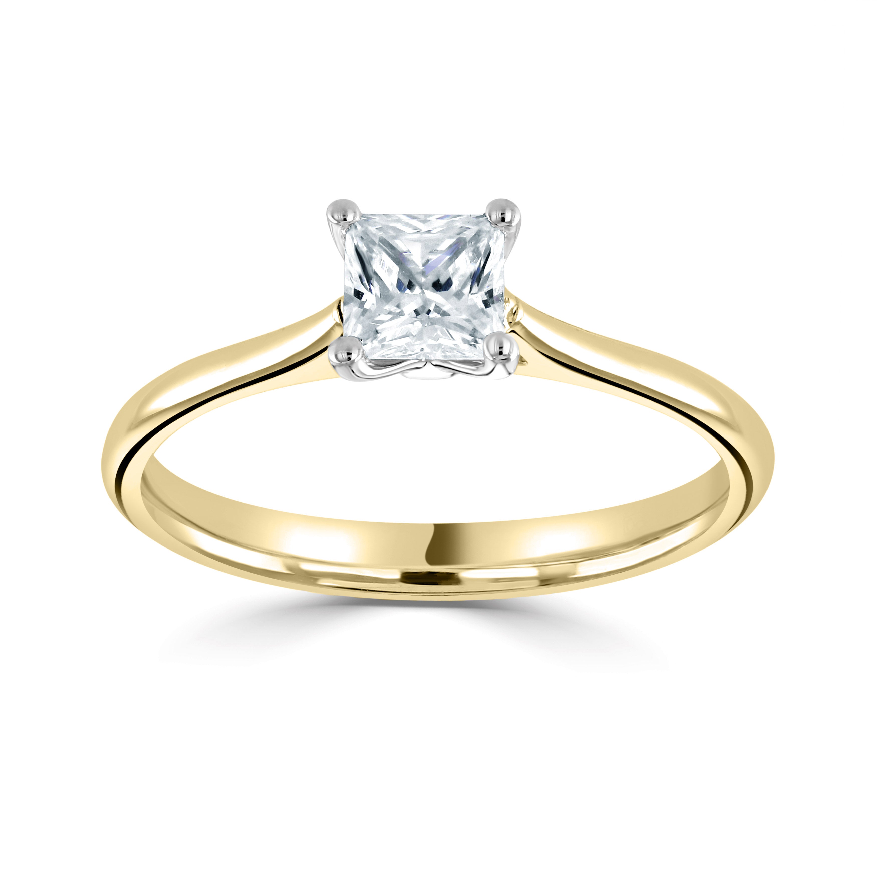 TUILIPI — 18CT Yellow and White Gold Princess Cut Lab Grown Diamond 0.55ct - Robert Anthony Jewellers, Edinburgh