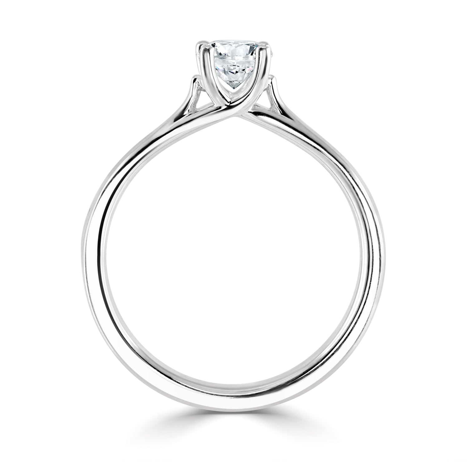 ALICIA — 18CT White Gold Lab Grown Diamond Solitaire Crossover Ring 0.6ct - Robert Anthony Jewellers, Edinburgh