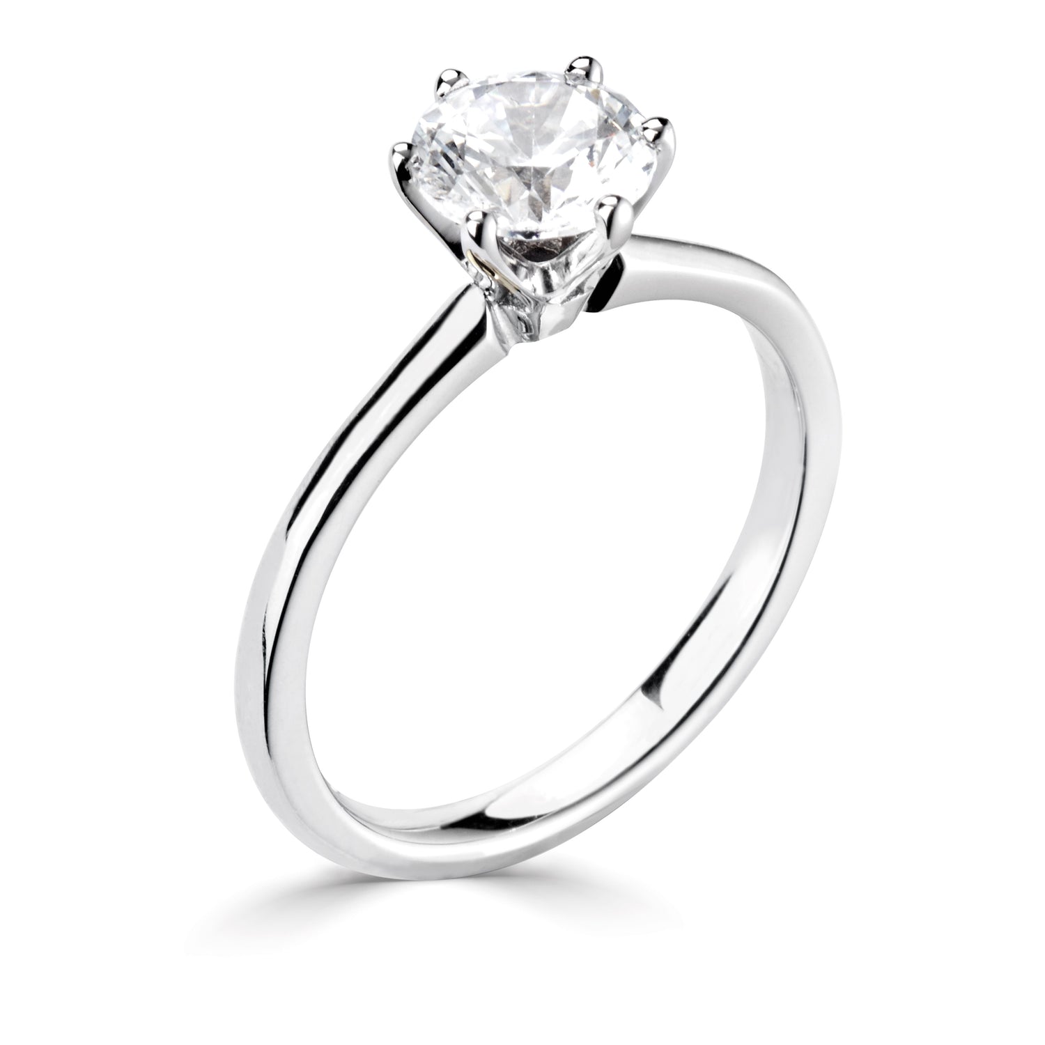 Platinum Lab Grown Round Brilliant Cut Solitaire 6 Claw - Robert Anthony Jewellers, Edinburgh