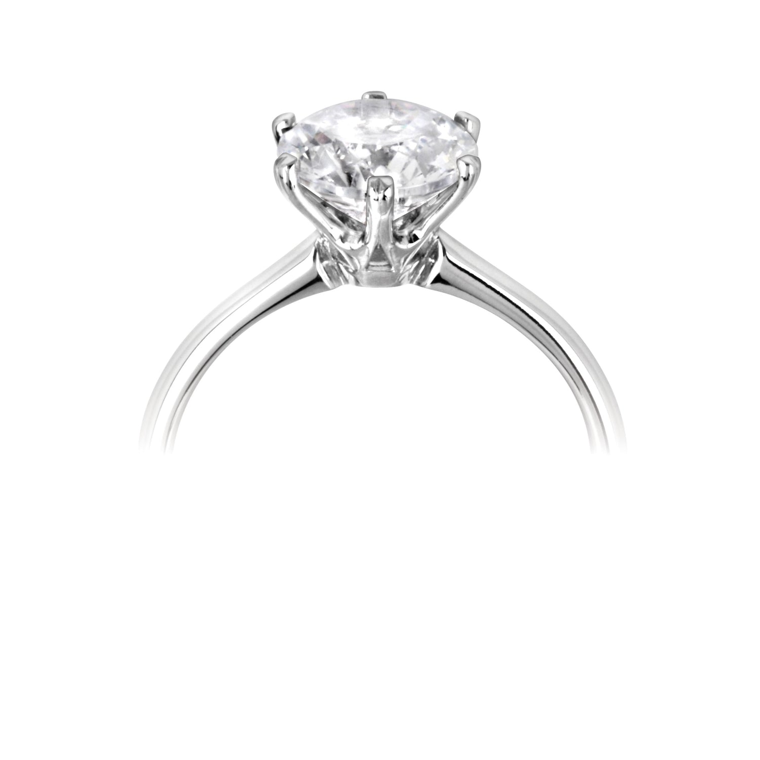Platinum Lab Grown Round Brilliant Cut Solitaire 6 Claw - Robert Anthony Jewellers, Edinburgh