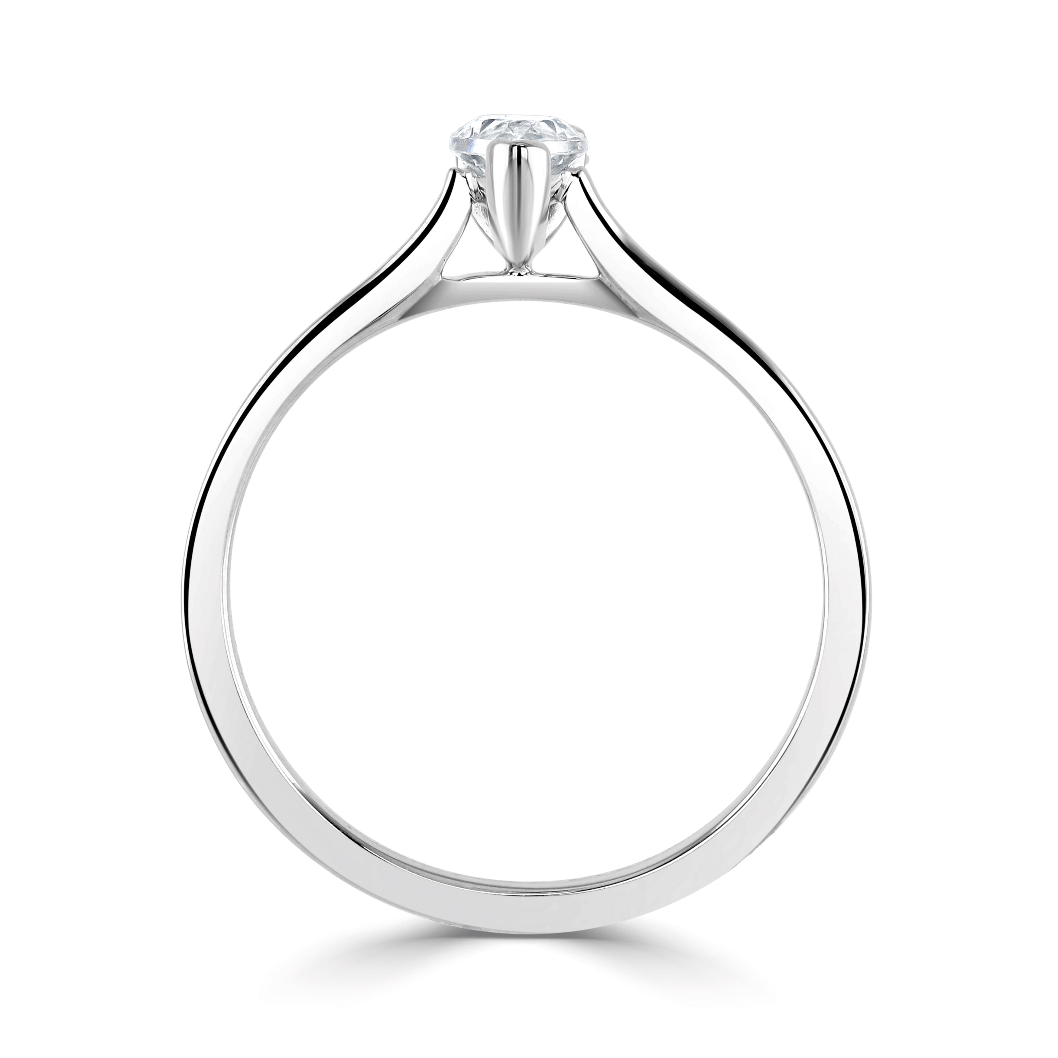 Platinum Pear Cut Diamond Solitaire Ring - Robert Anthony Jewellers, Edinburgh