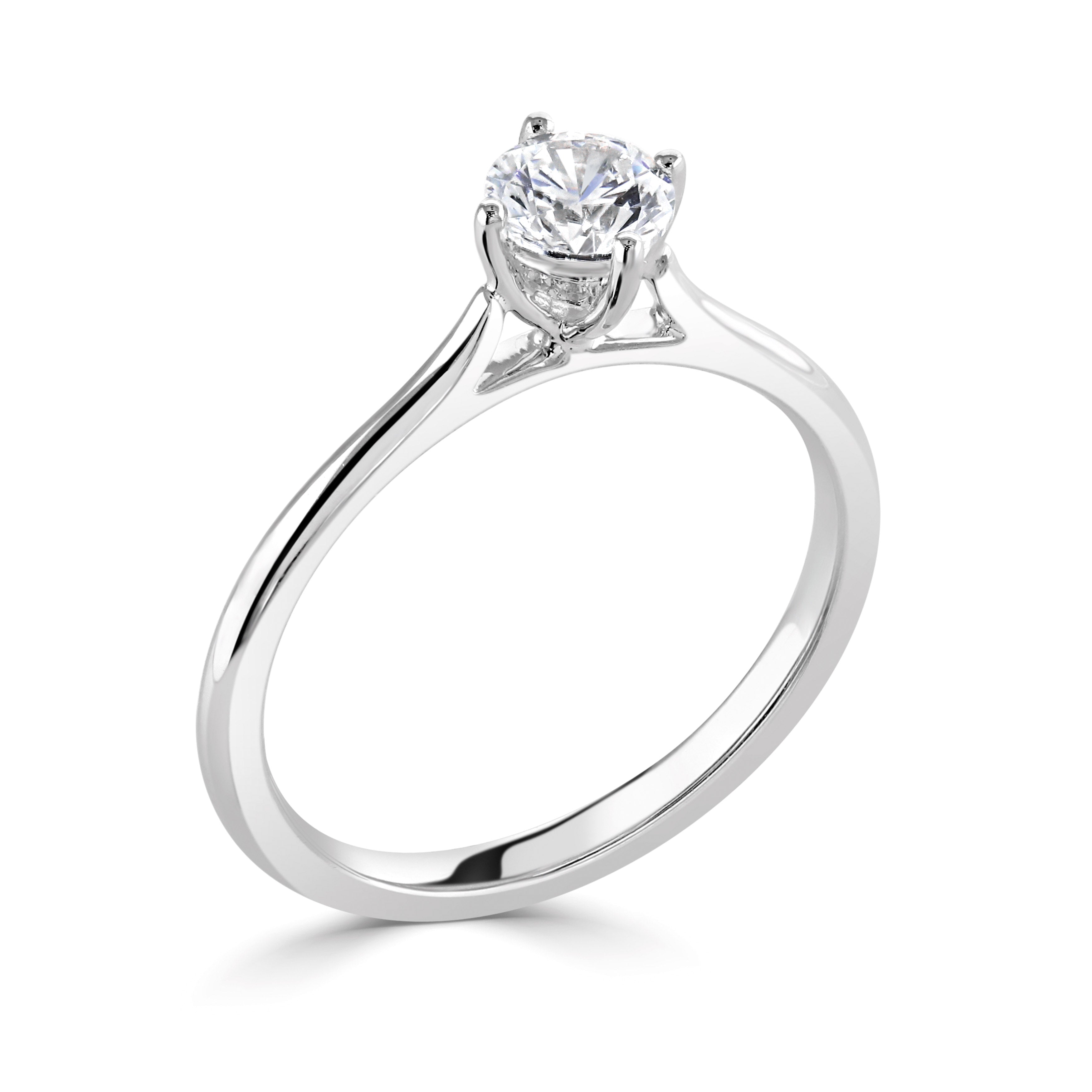 Platinum Lab Grown Diamond Compass Set Solitaire Ring 0.5ct - Robert Anthony Jewellers, Edinburgh