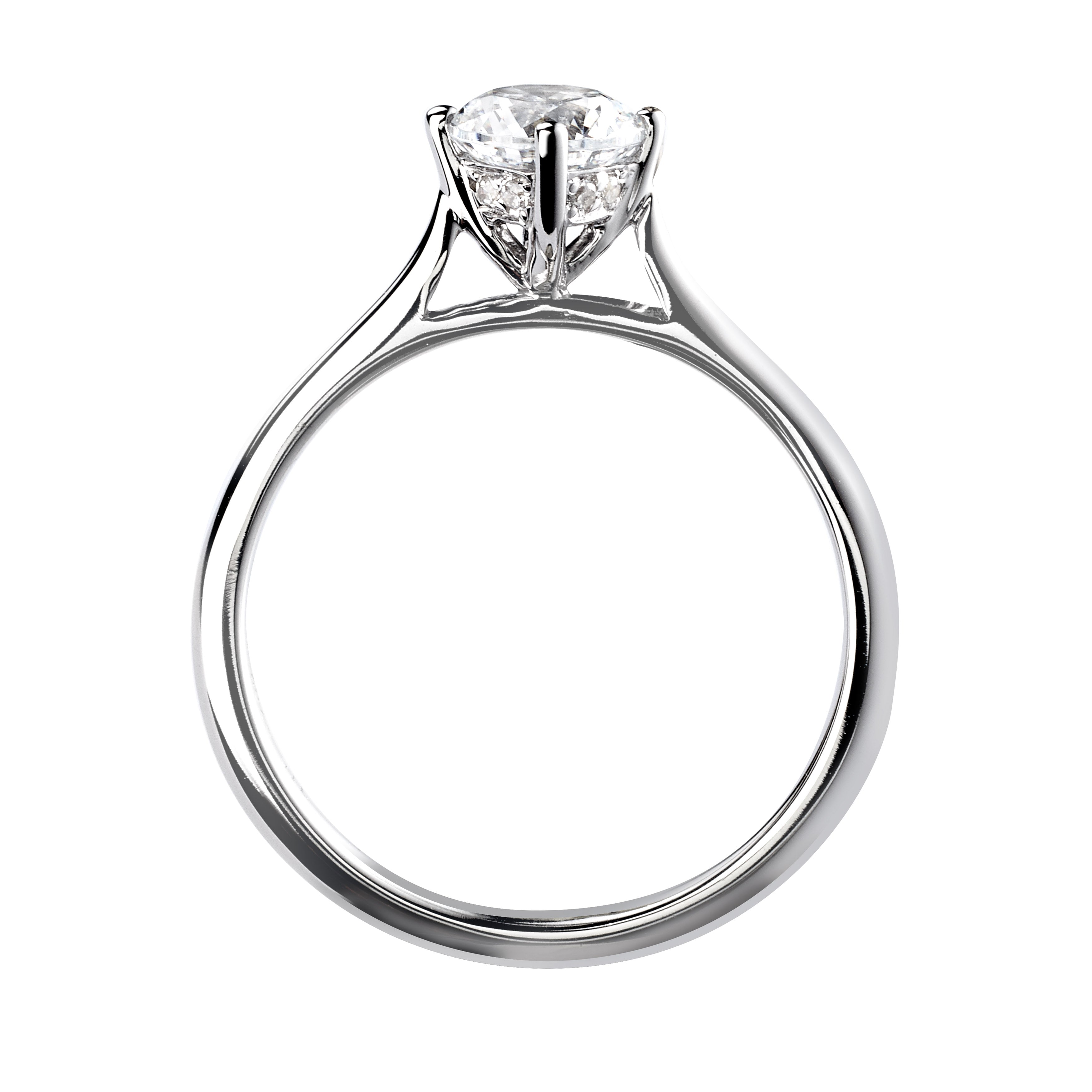 Platinum Lab Grown Diamond Compass Set Solitaire Ring 0.5ct - Robert Anthony Jewellers, Edinburgh