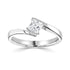 Platinum Princess Cut Lab Grown Diamond Crossover Ring 1.11ct - Robert Anthony Jewellers, Edinburgh