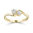 18CT Yellow Gold Two Stone Lab Grown Diamond Twist Ring 1cts - Robert Anthony Jewellers, Edinburgh