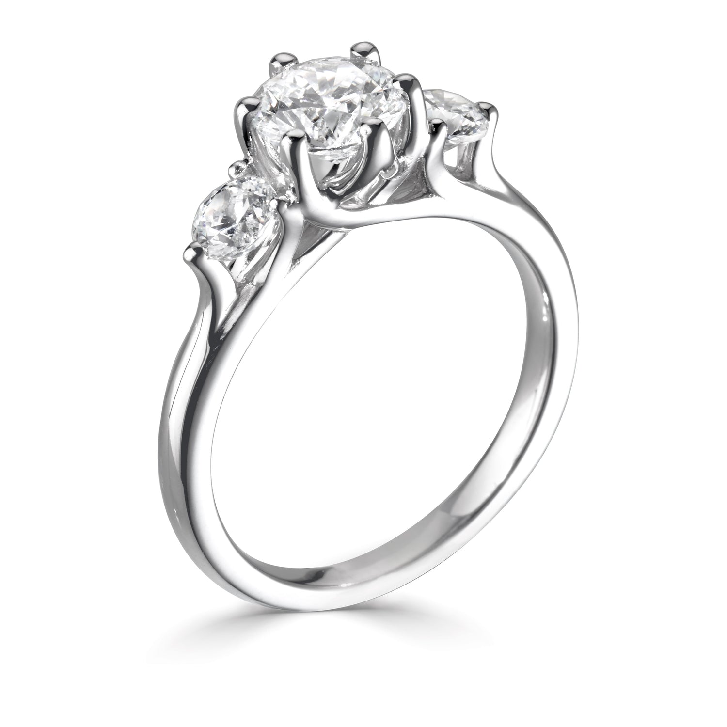18CT White Gold Three Stone Lab Grown Diamond Ring 1.2cts - Robert Anthony Jewellers, Edinburgh