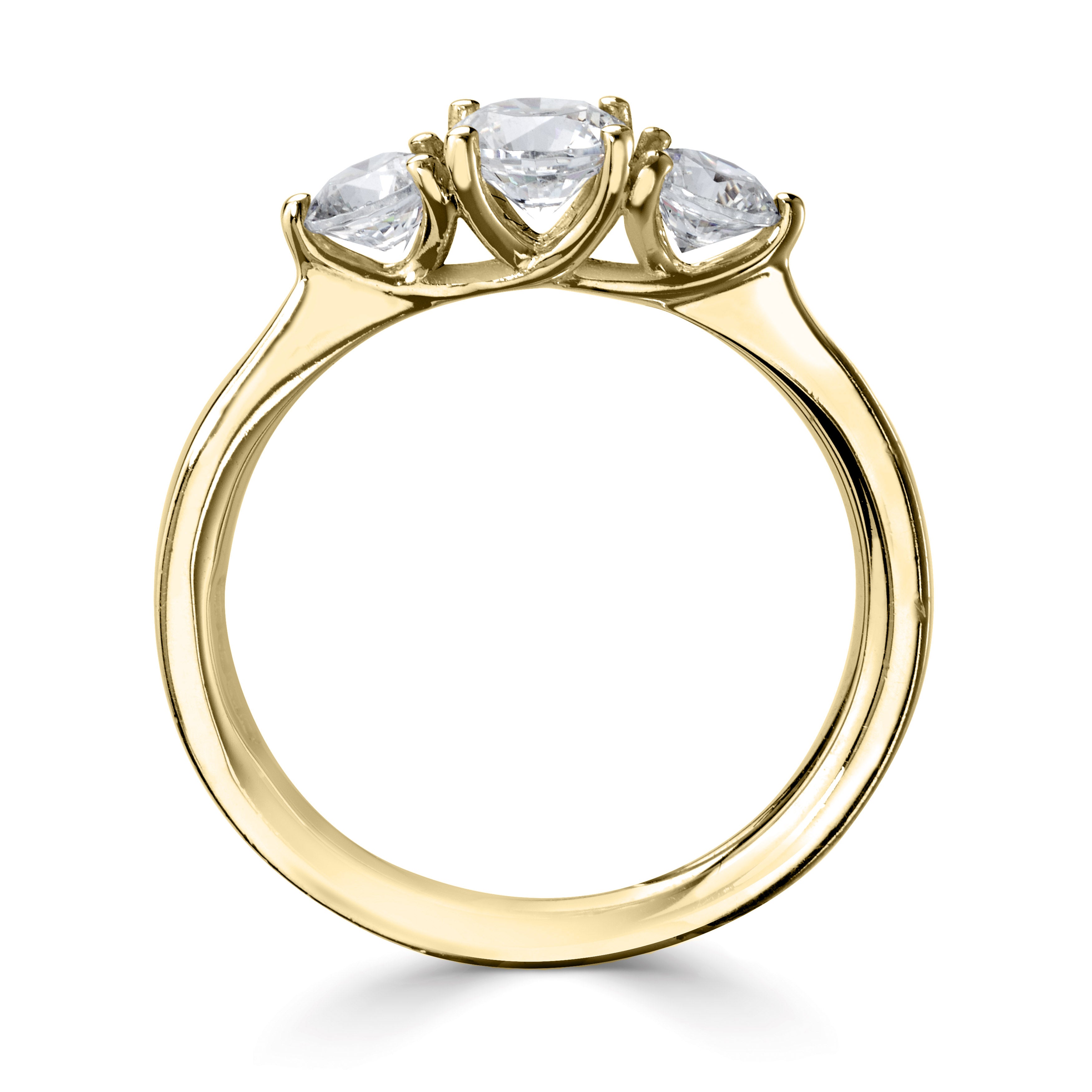 18CT YELLOW GOLD DIAMOND 3 STONE RING - Robert Anthony Jewellers, Edinburgh