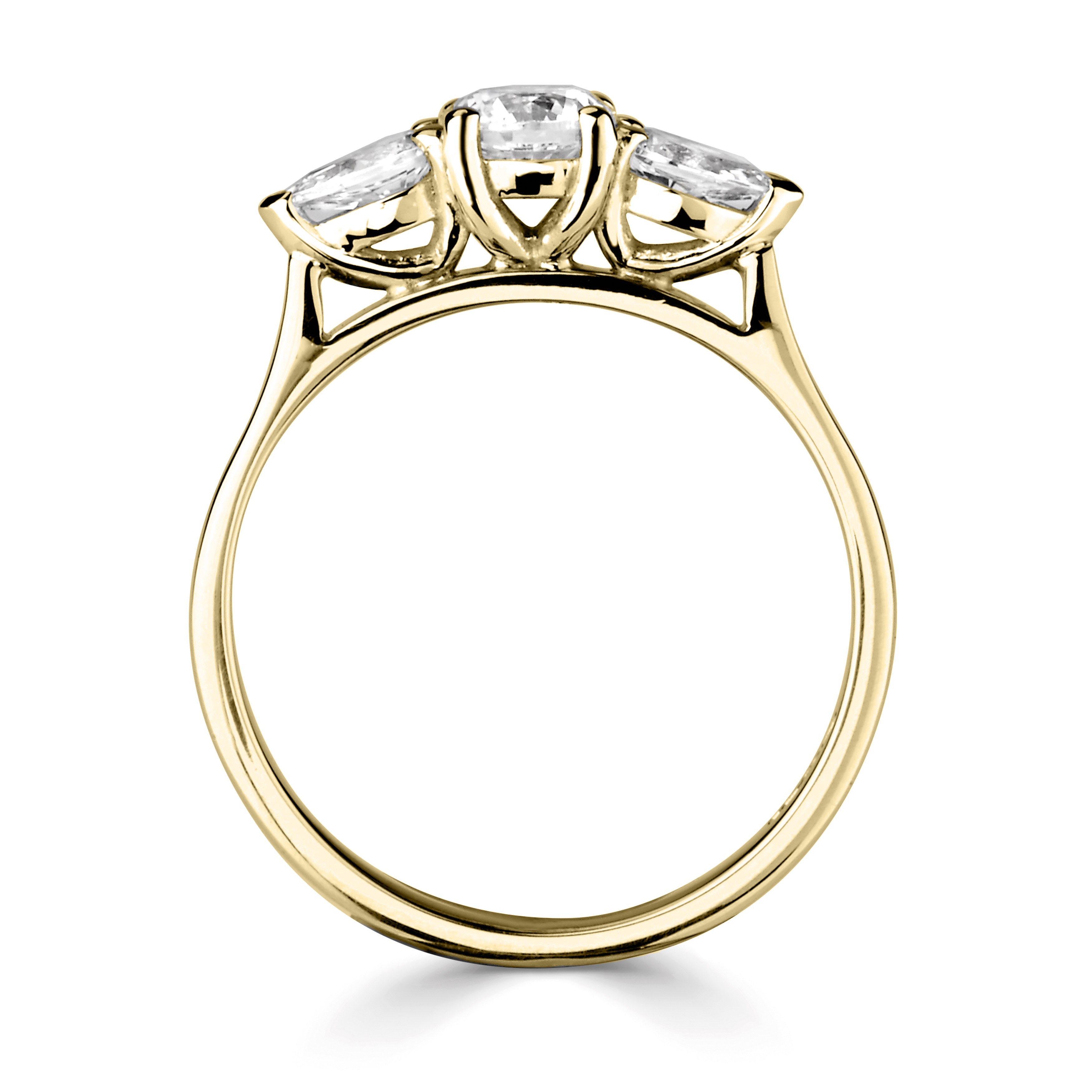 18CT Yellow Gold Diamond Three Stone Ring - Robert Anthony Jewellers, Edinburgh