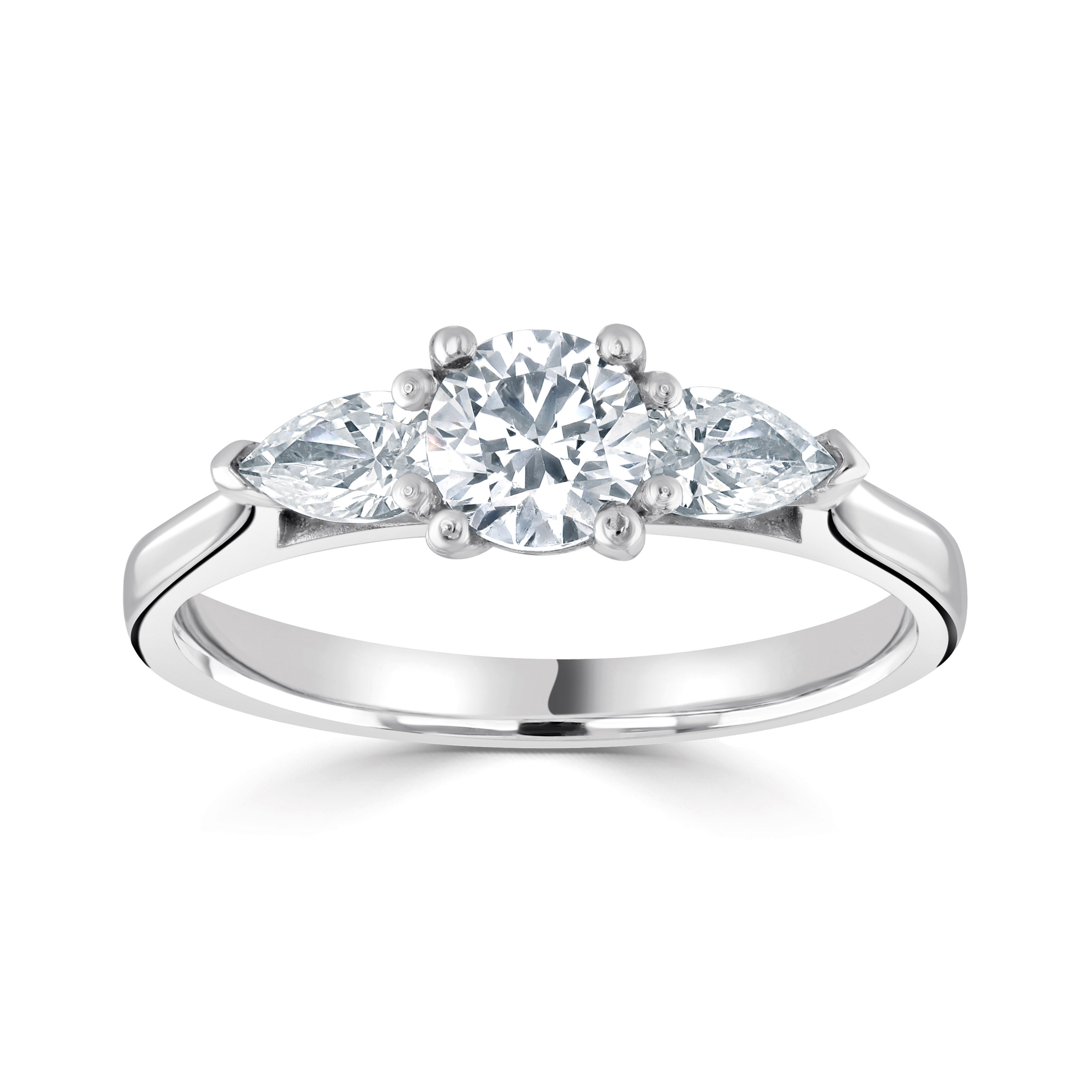 Platinum and Diamond Three Stone Ring - Robert Anthony Jewellers, Edinburgh