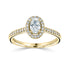 18CT Yellow Gold Oval Diamond Halo Ring with Diamond Shoulders - Robert Anthony Jewellers, Edinburgh