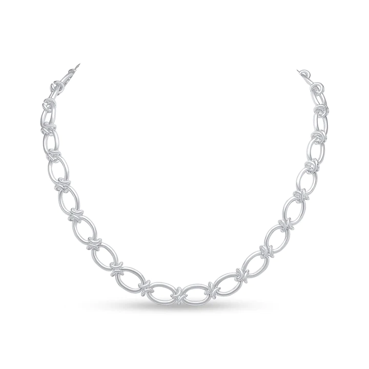 Silver Handmade 10mm Oval Knot Chain - Robert Anthony Jewellers, Edinburgh