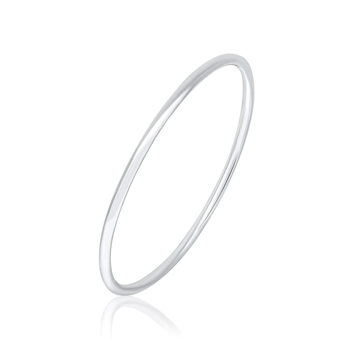 Silver Round Bangle