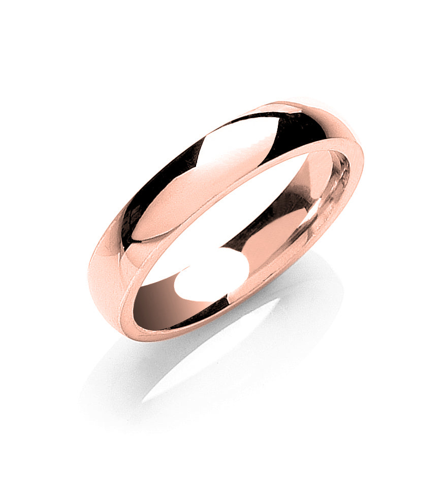 4mm Classic 9ct Traditional Court Shaped Wedding Band