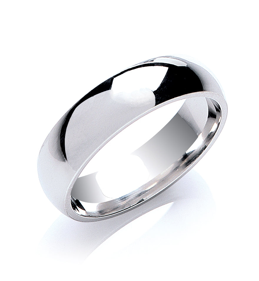 6mm Classic 9ct Traditional Court Shaped Wedding Band