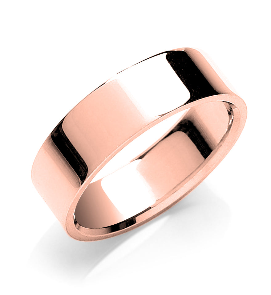 7mm Classic 9ct Flat Court Shaped Wedding Band - Robert Anthony Jewellers, Edinburgh
