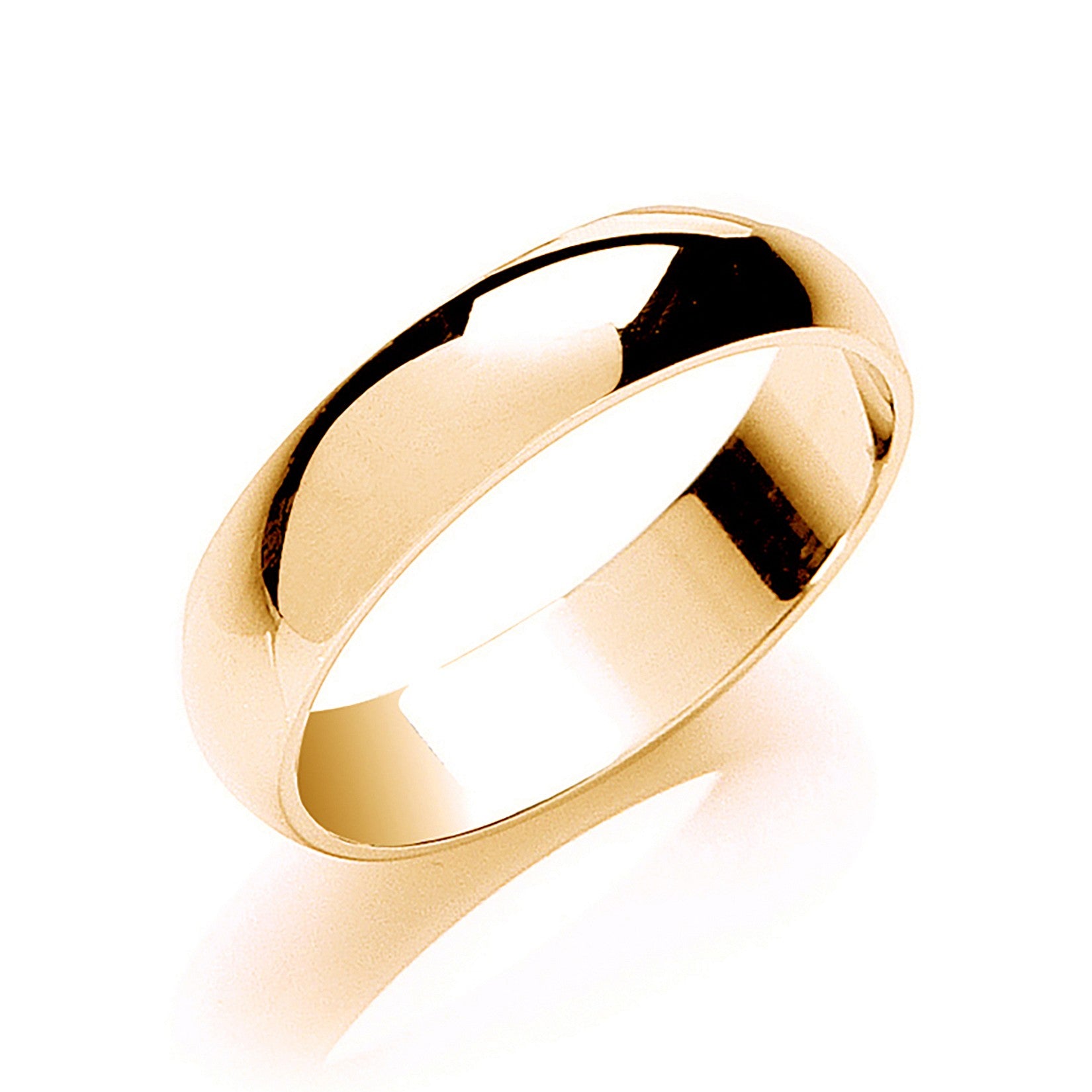 5mm Classic 9ct D-Shaped Wedding Band - Robert Anthony Jewellers, Edinburgh
