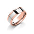 7mm 9CT Two Colour Gold Parallel Groove Wedding Band - Robert Anthony Jewellers, Edinburgh