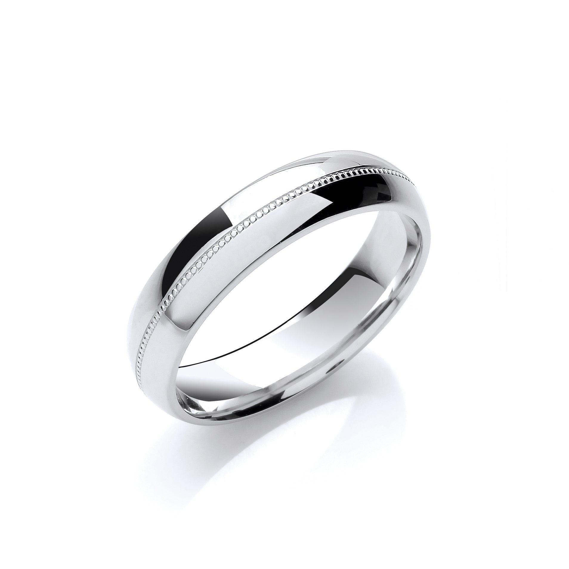 5mm 9CT Gold Milgrain Wedding Band - Robert Anthony Jewellers, Edinburgh