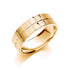 6mm 9CT Gold Square Groove Diamond Cut Wedding Band - Robert Anthony Jewellers, Edinburgh