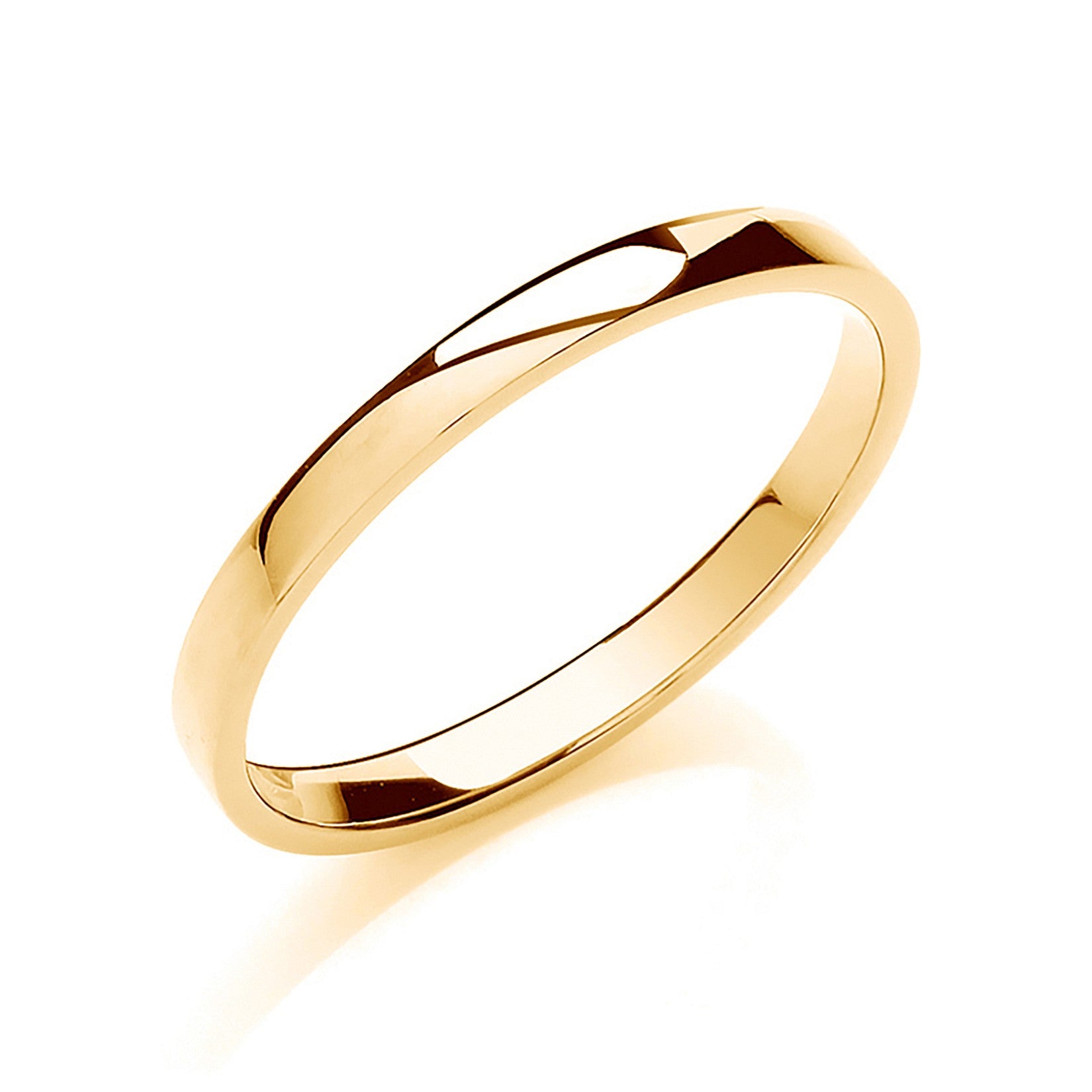 2mm Classic 9ct Soft Court Shaped Wedding Band