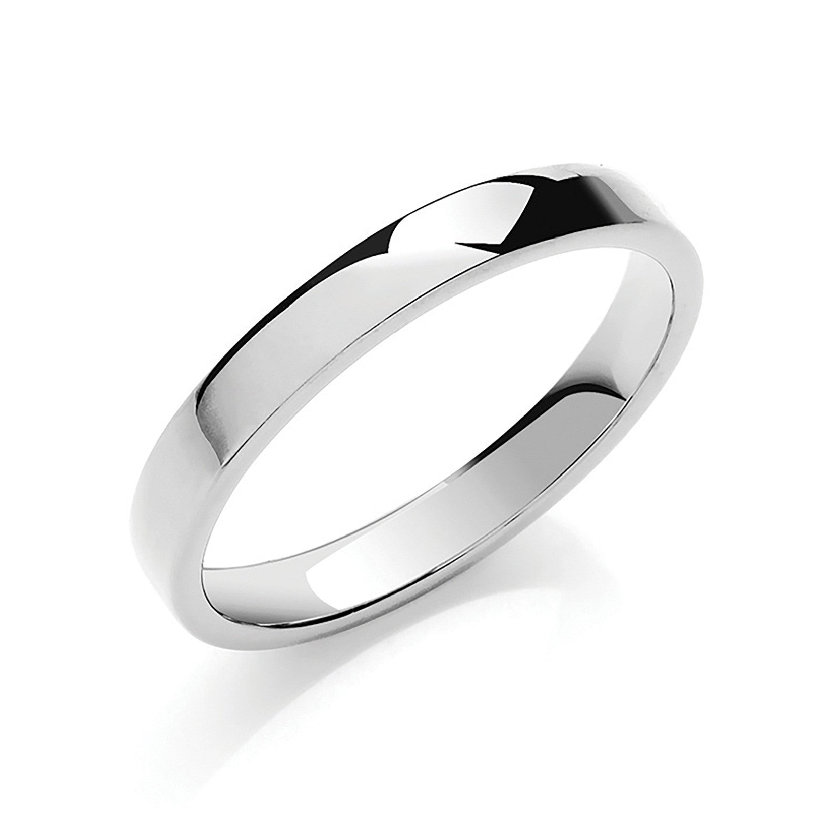 3mm Classic 9ct Soft Court Shaped Wedding Band