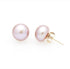 Pink Button Pearl Studs - Robert Anthony Jewellers, Edinburgh