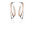 Fiorelli Silver Hoop Earrings With Rose Gold Plating - Robert Anthony Jewellers, Edinburgh