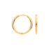 9ct Gold Hoop Earrings Plain Hinged Huggies (14mm) - Robert Anthony Jewellers, Edinburgh