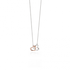 Fiorelli Silver and Rose Double Heart Necklace - Robert Anthony Jewellers, Edinburgh
