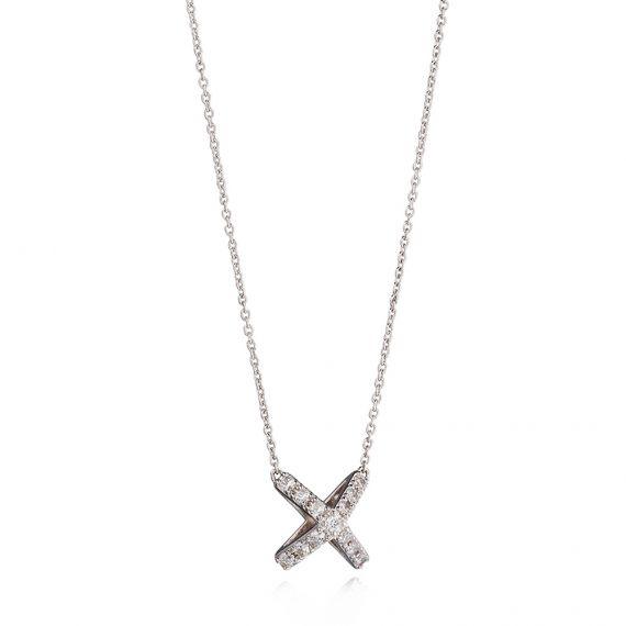 Fiorelli Silver 3D Cross Cubic Zirconia Pendant - Robert Anthony Jewellers, Edinburgh