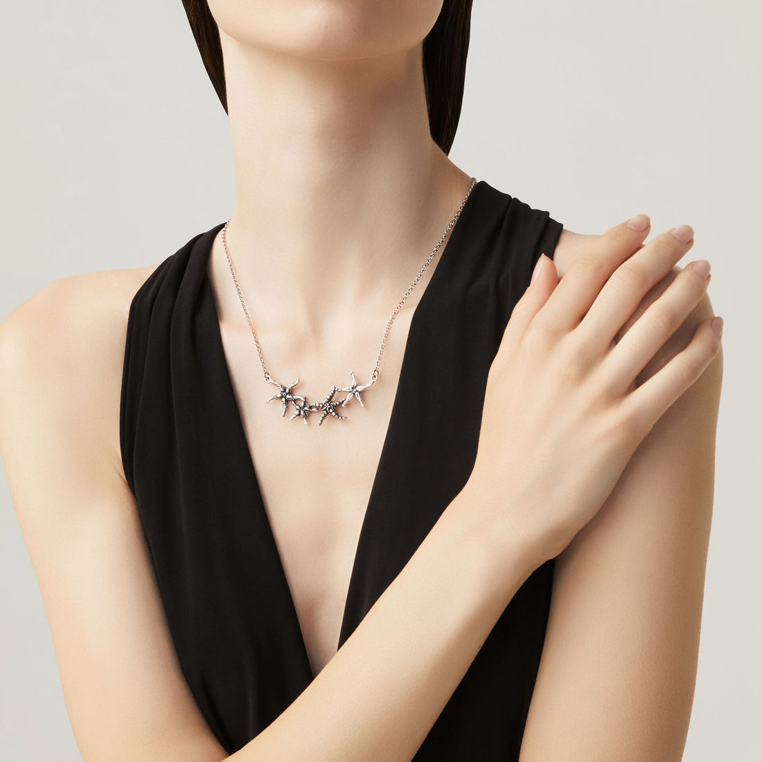 Giovanni Raspini Silver Starfish Swing Necklace - Robert Anthony Jewellers, Edinburgh