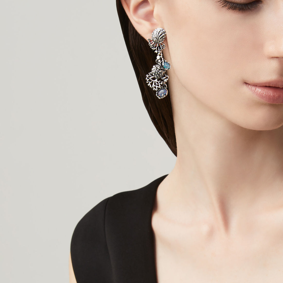 Giovanni Raspini Nautilus Long Earrings - Robert Anthony Jewellers, Edinburgh