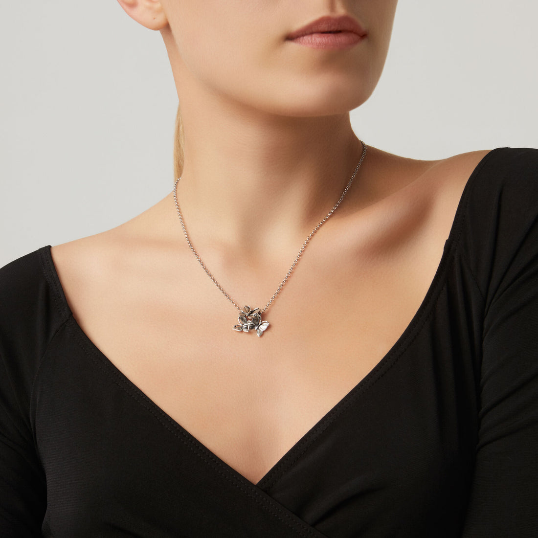 Giovanni Raspini Silver Butterflies Jolie Necklace - Robert Anthony Jewellers, Edinburgh