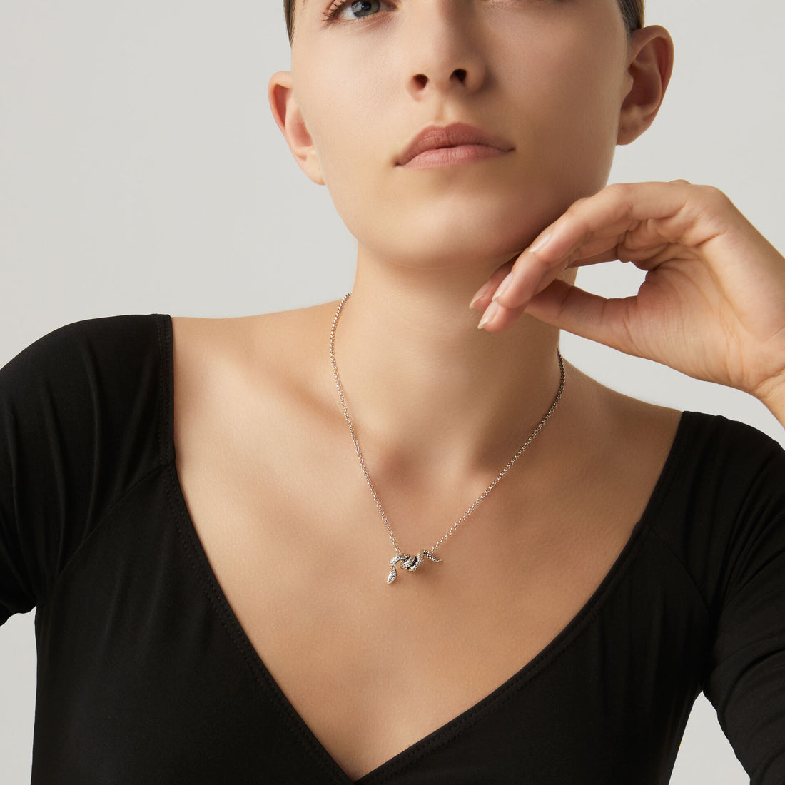 Giovanni Raspini Silver Snake Jolie Necklace - Robert Anthony Jewellers, Edinburgh