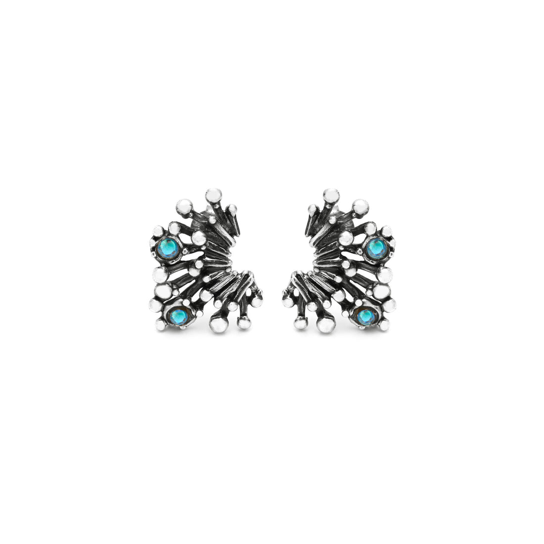 Giovanni Raspini Silver and Quartz Fireworks Earrings - Robert Anthony Jewellers, Edinburgh