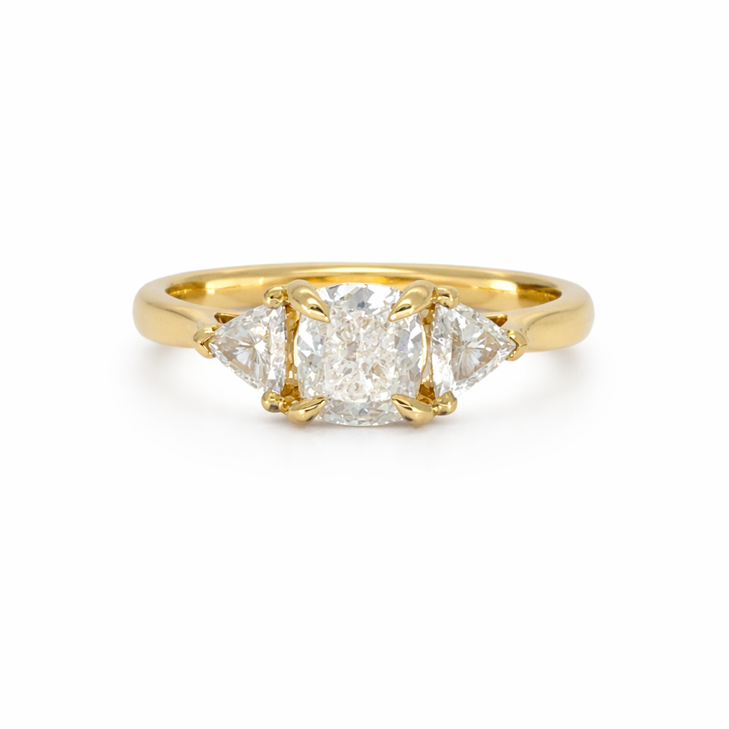 18ct Yellow Gold Three-Stone Diamond Ring