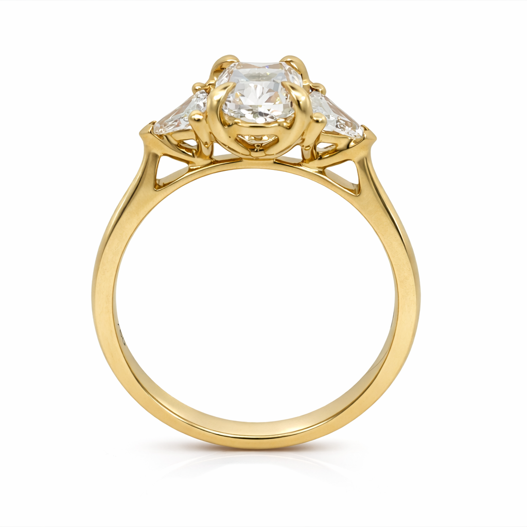 18ct Yellow Gold Three-Stone Diamond Ring