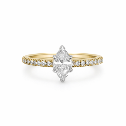 18ct Gold Marquise Diamond Ring