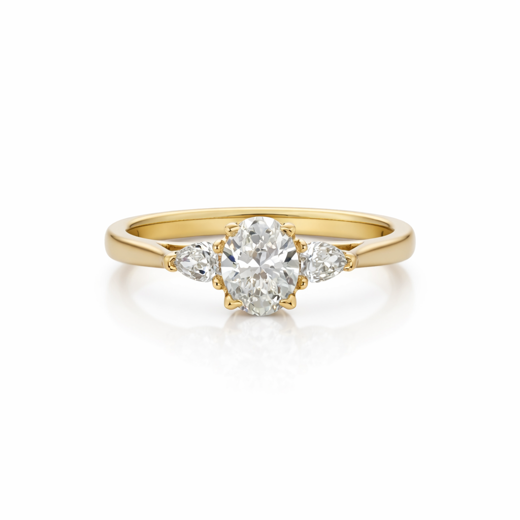 18ct Yellow Gold Three-Stone Diamond Ring
