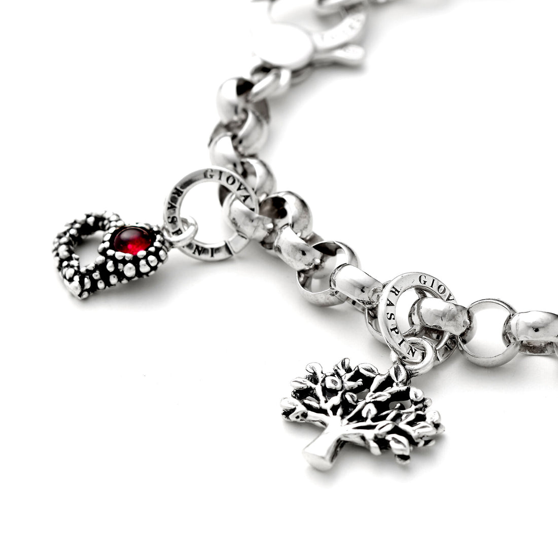Giovanni Raspini Silver Heart Colour Charm - Robert Anthony Jewellers, Edinburgh