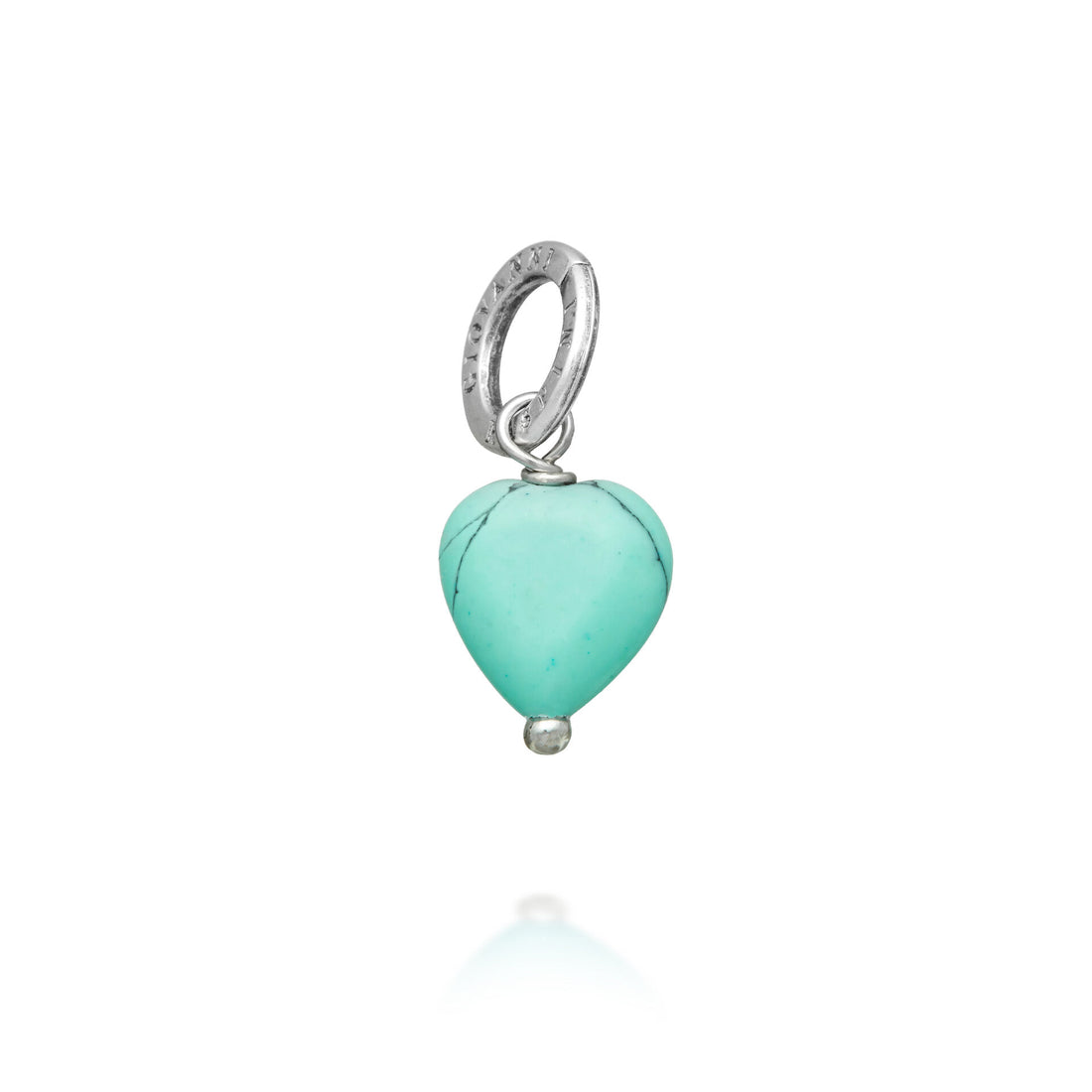 Giovanni Raspini Angelite Turquoise Heart Charm - Robert Anthony Jewellers, Edinburgh