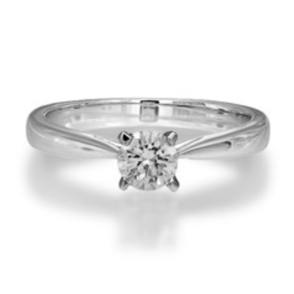 18ct. White Gold Solitaire Diamond Engagement Ring - Robert Anthony Jewellers, Edinburgh