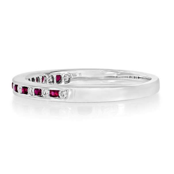 18ct. White Gold Ruby And Diamond Eternity Ring - Robert Anthony Jewellers, Edinburgh