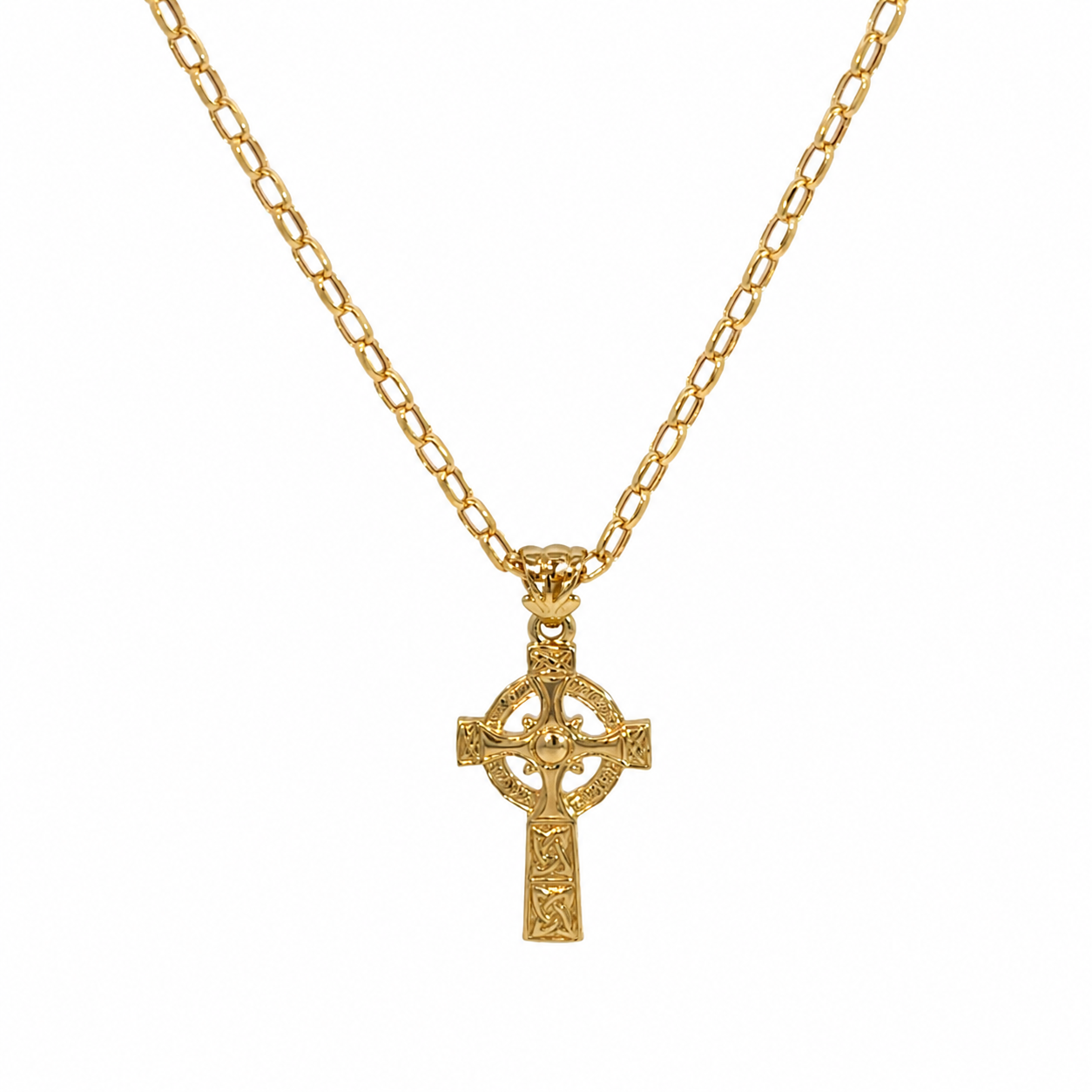 9ct Gold Celtic Cross Necklace