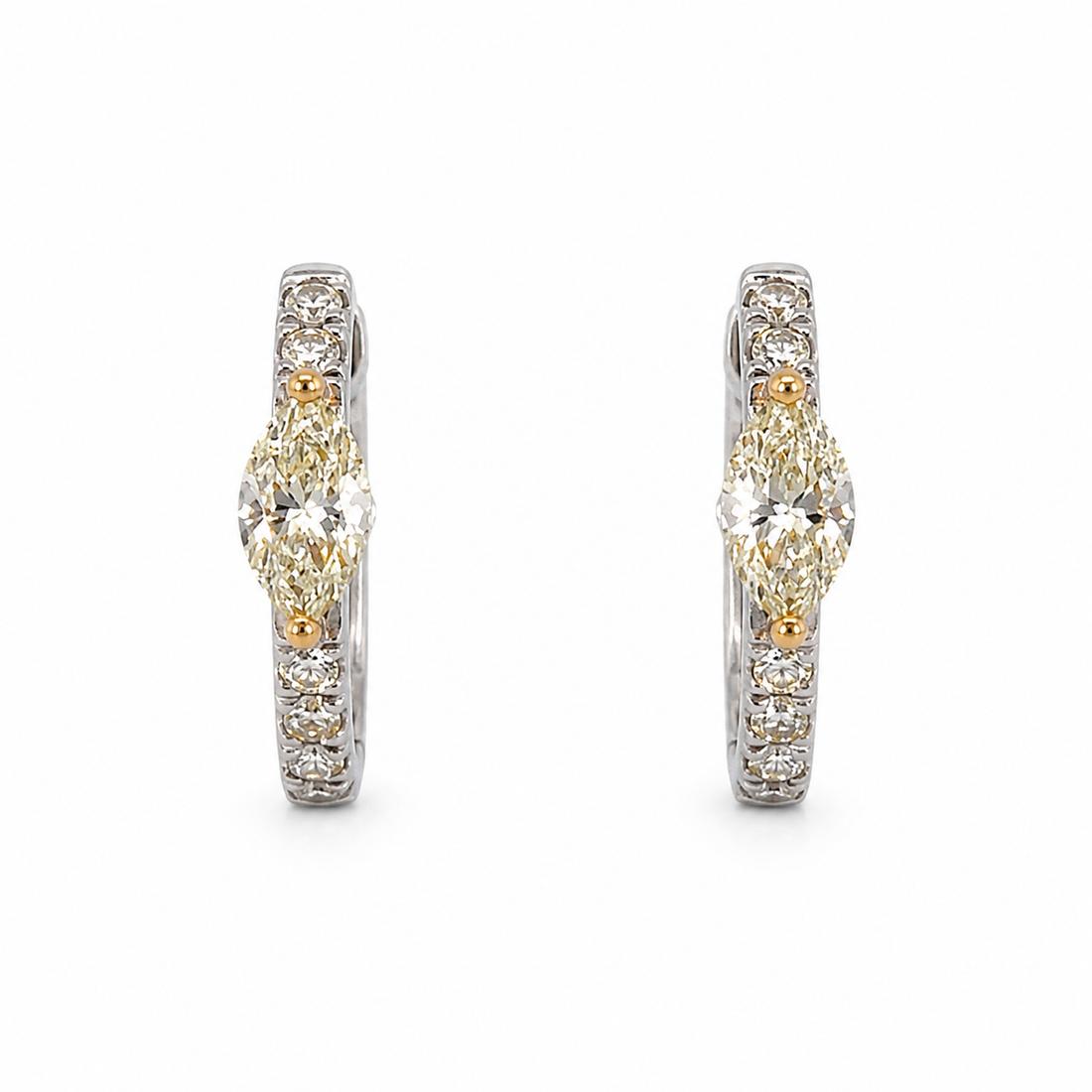 18ct Diamond Hoop Earrings