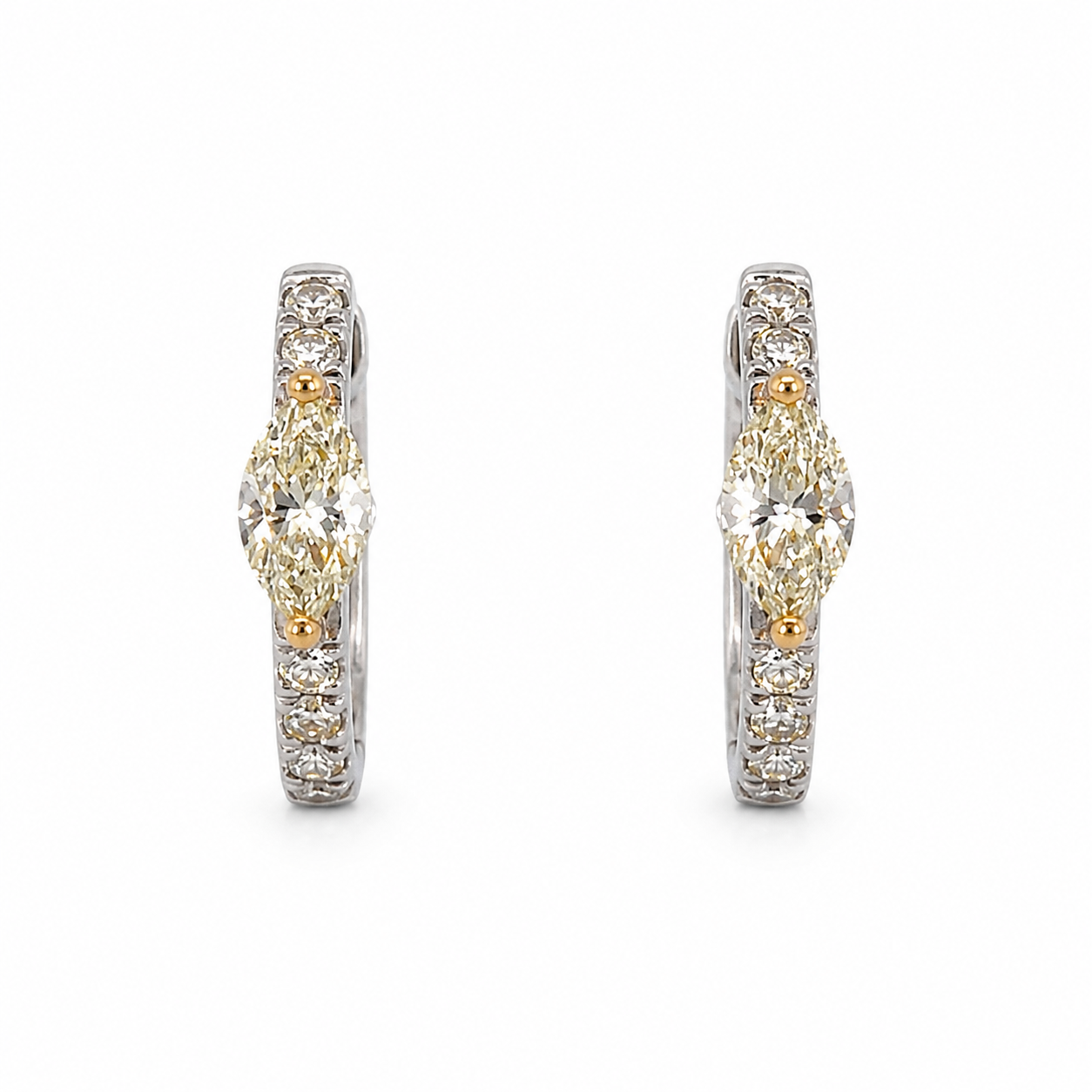 18ct Diamond Hoop Earrings