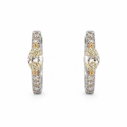18ct Diamond Hoop Earrings