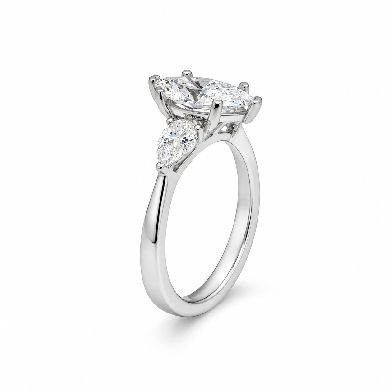 Platinum Lab-Grown Diamond Trilogy Ring