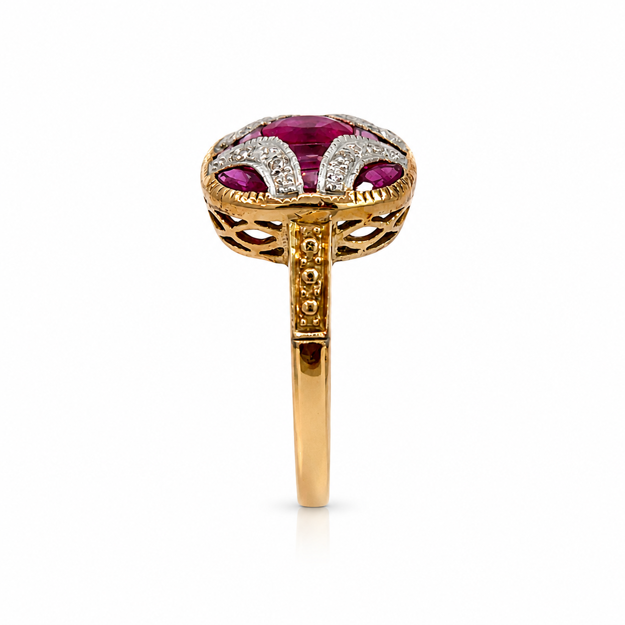9ct Ruby &amp; Diamond Dress Ring